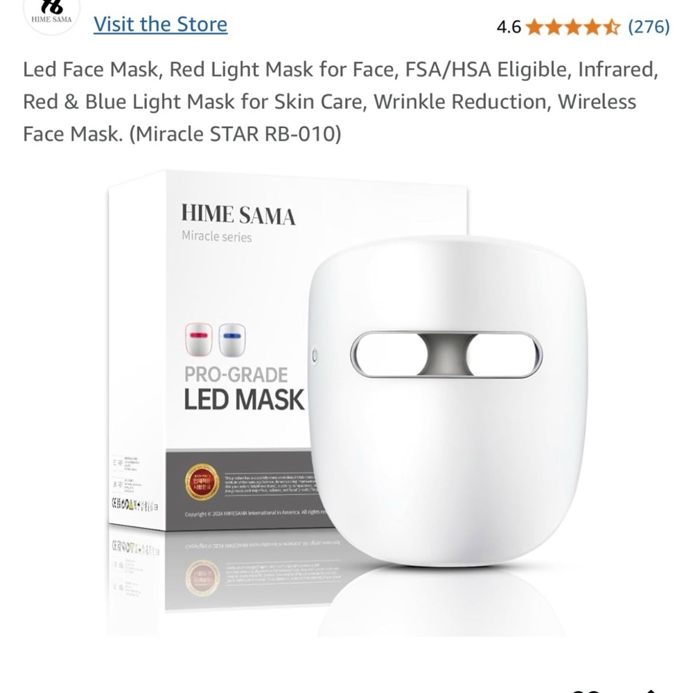 Hime Sama Pro-Grade LED Face Mask